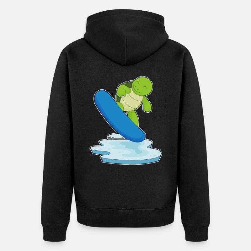 Turtle Snowboarder Snowboard - Veste à capuche bio Premium Unisexe - noir