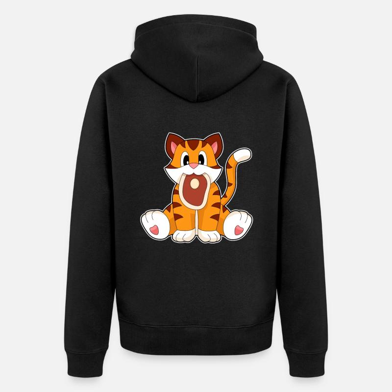 Viande de tigre - Veste à capuche bio Premium Unisexe - noir