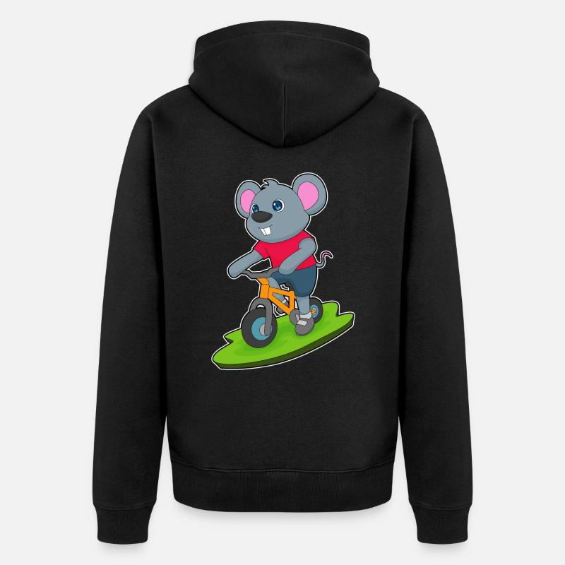 Vélo souris - Veste à capuche bio Premium Unisexe - noir