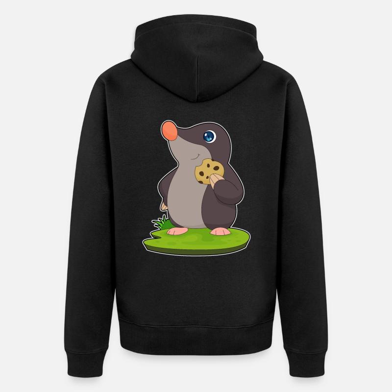 Biscuit taupe - Veste à capuche bio Premium Unisexe - noir