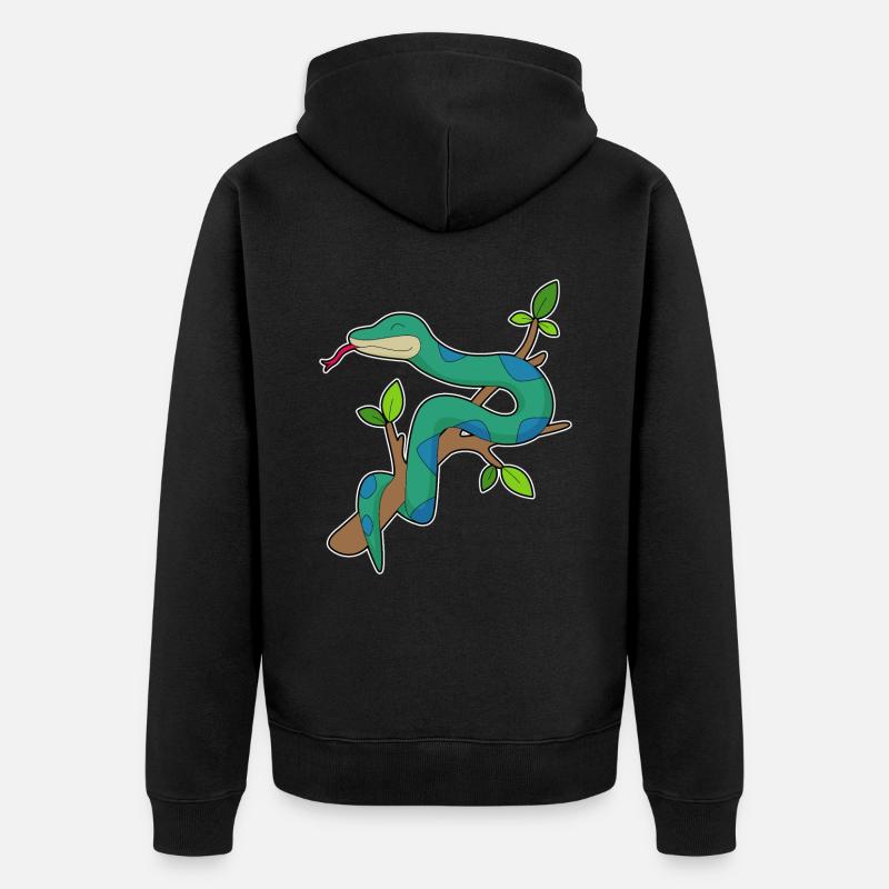Branche de serpent - Veste à capuche bio Premium Unisexe - noir