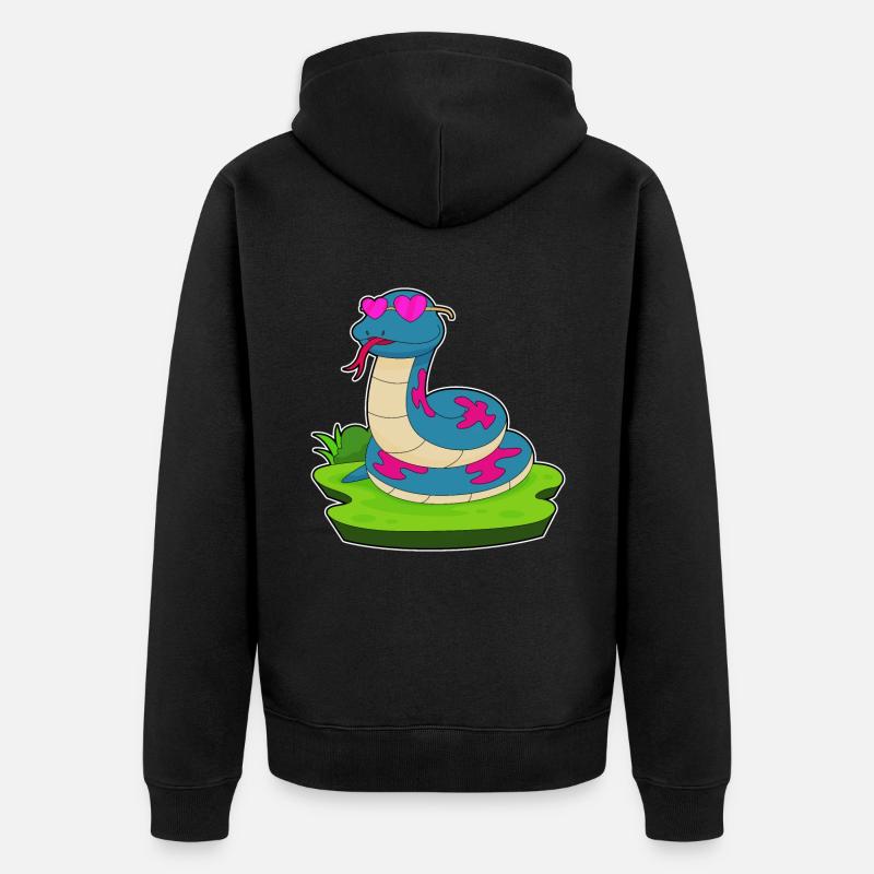 Lunettes serpent - Veste à capuche bio Premium Unisexe - noir