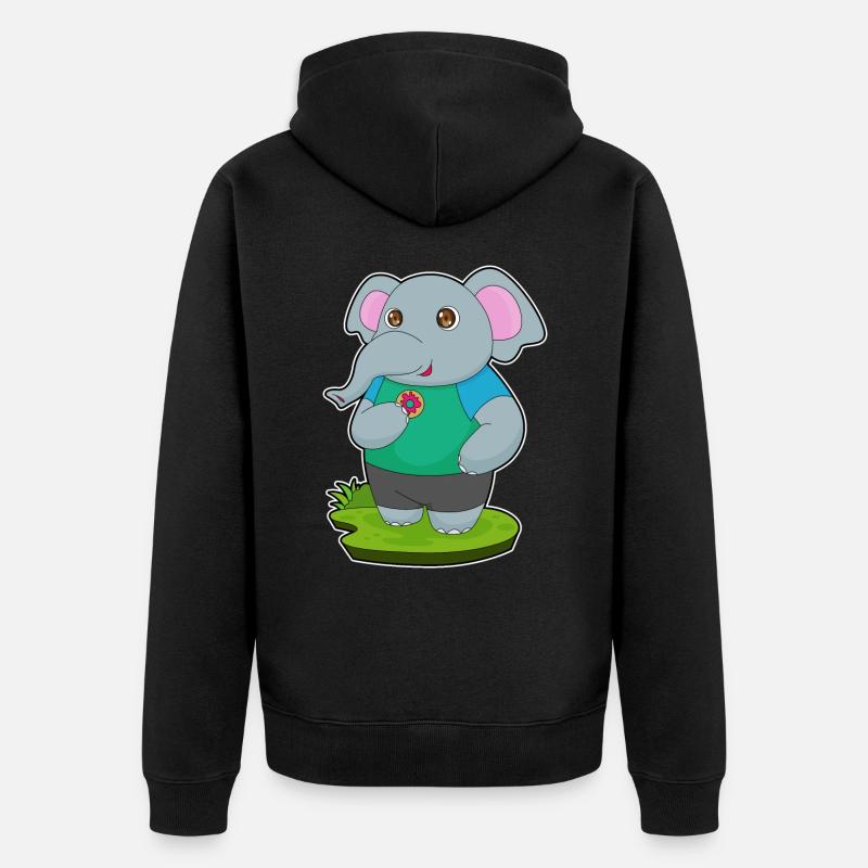 Donut d’éléphant - Veste à capuche bio Premium Unisexe - noir