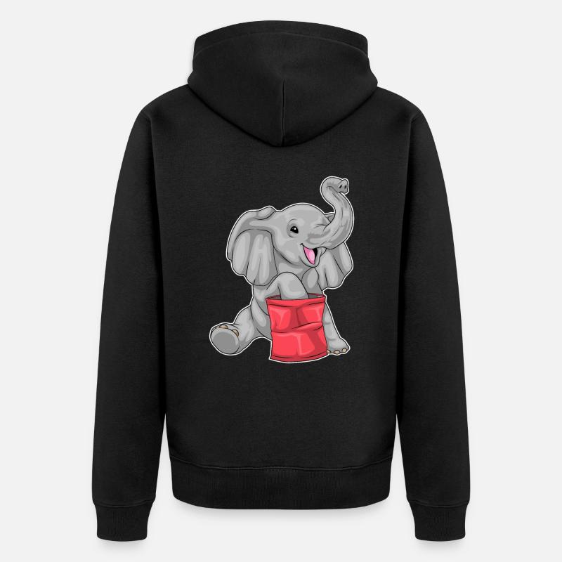 Chips d’éléphant - Veste à capuche bio Premium Unisexe - noir