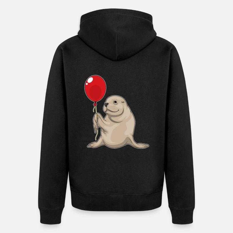 Ballon de phoque - Veste à capuche bio Premium Unisexe - noir