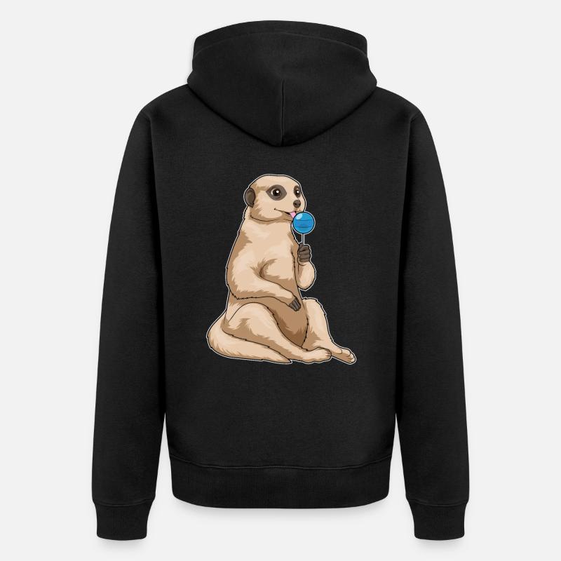 Suces suricates - Veste à capuche bio Premium Unisexe - noir