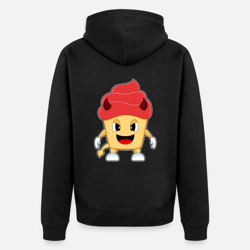 Cupcake Halloween Diable - Veste à capuche bio Premium Unisexe - noir