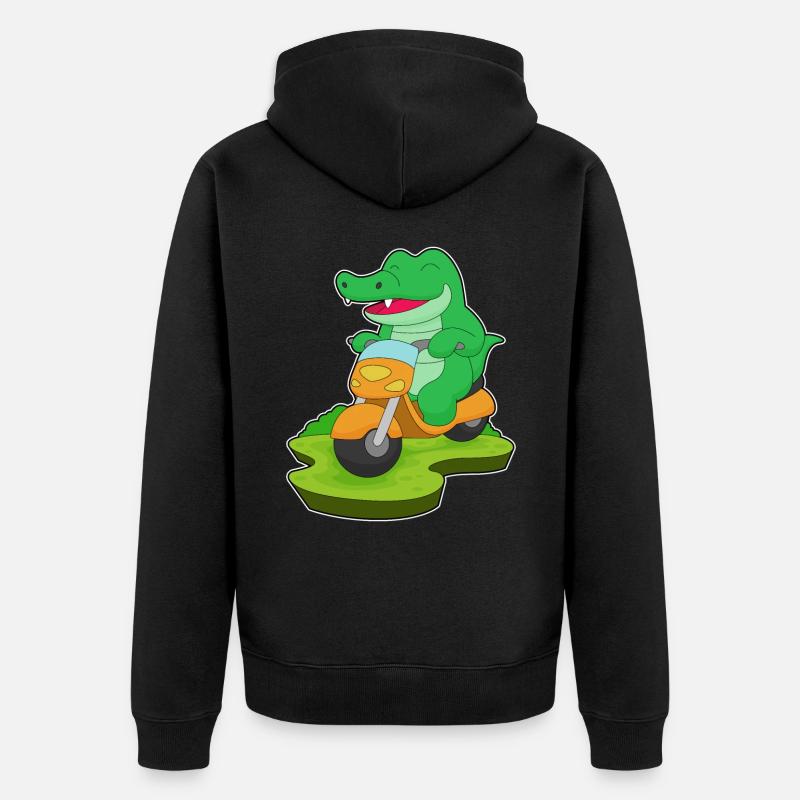 Moto Crocodile - Veste à capuche bio Premium Unisexe - noir