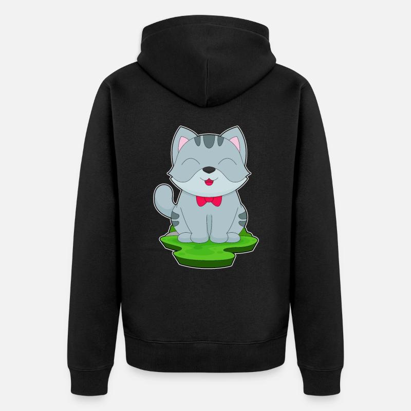 Arc de chat - Veste à capuche bio Premium Unisexe - noir