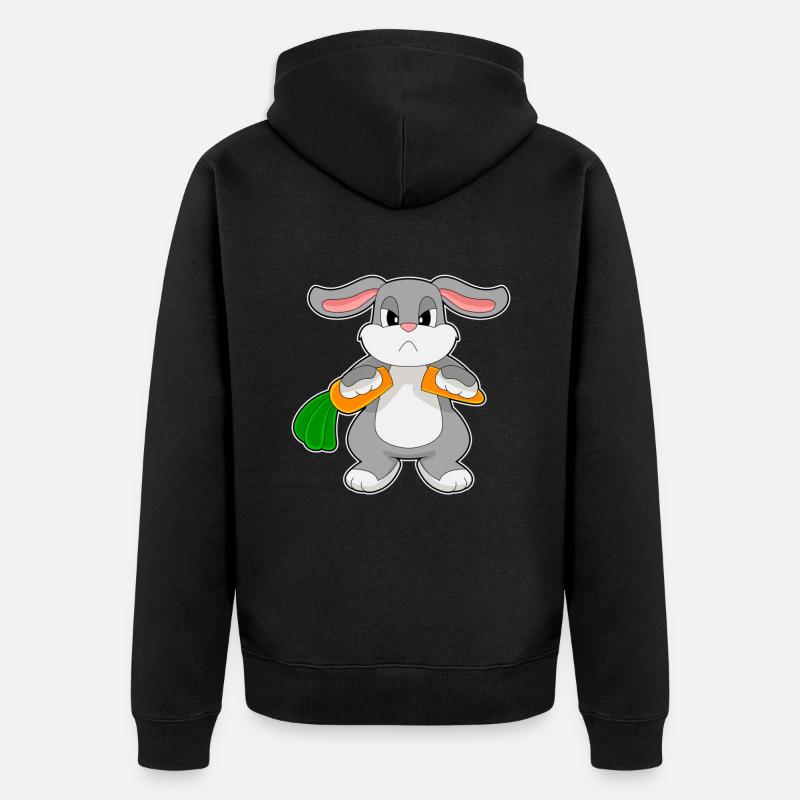 Lapin Carotte - Veste à capuche bio Premium Unisexe - noir