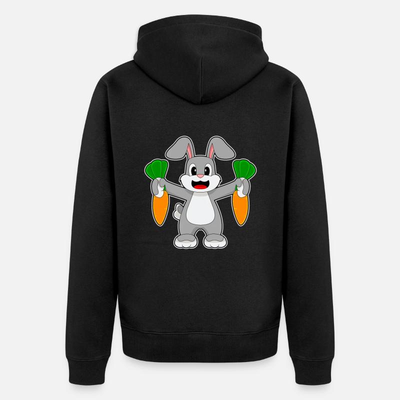 Carottes lapin - Veste à capuche bio Premium Unisexe - noir