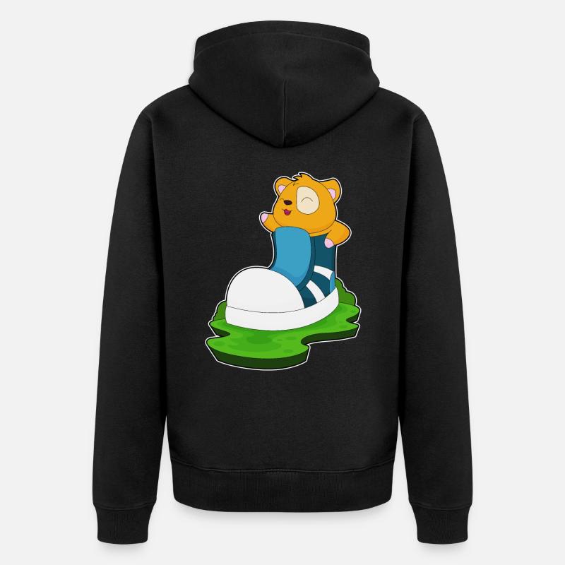 Hamster Grande Chaussure - Veste à capuche bio Premium Unisexe - noir