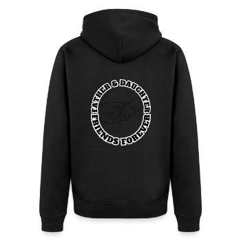 Father & Daughter Friends Forever Black Outline - Unisex Premium Organic Zip Hoodie - black - Back - Nico (187cm)
