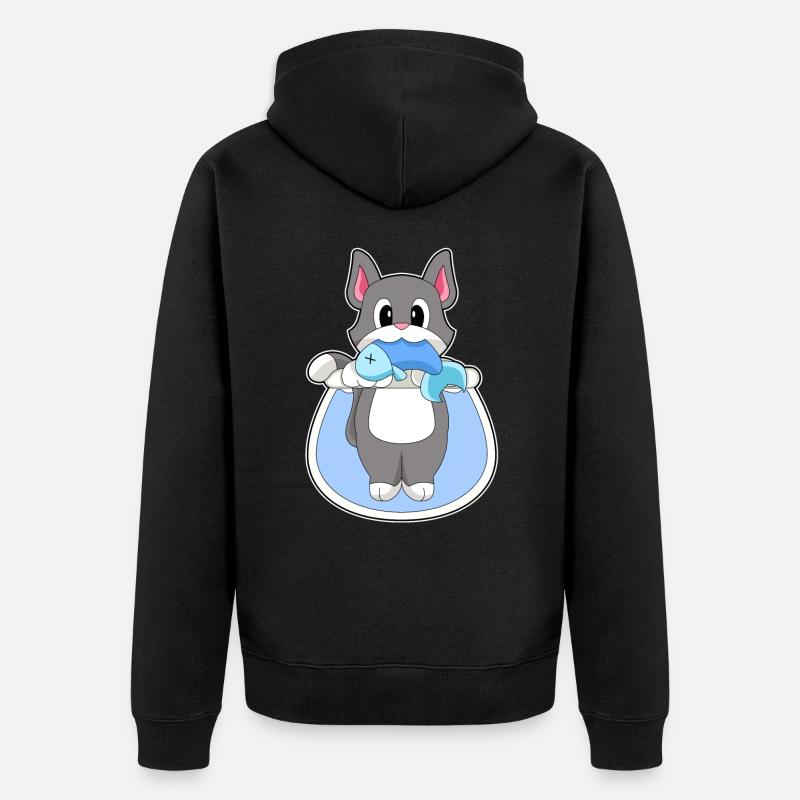 Aquarium pour chats - Veste à capuche bio Premium Unisexe - noir