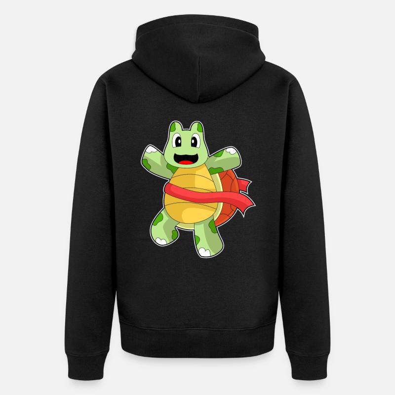 Tortue gagnante - Veste à capuche bio Premium Unisexe - noir