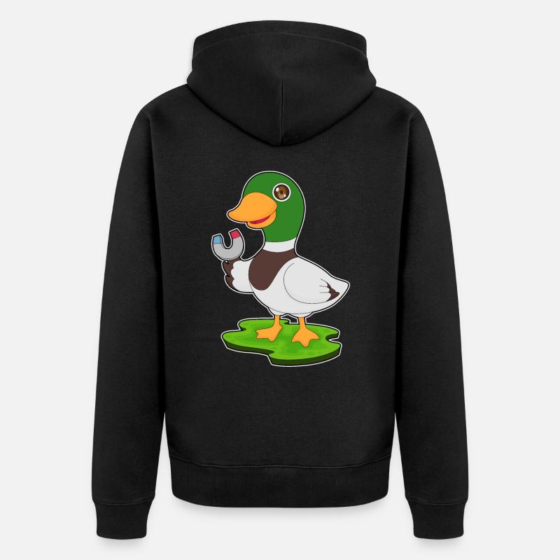 Aimant à canard - Veste à capuche bio Premium Unisexe - noir