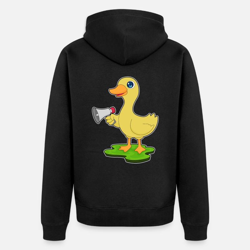 Mégaphone de canard - Veste à capuche bio Premium Unisexe - noir
