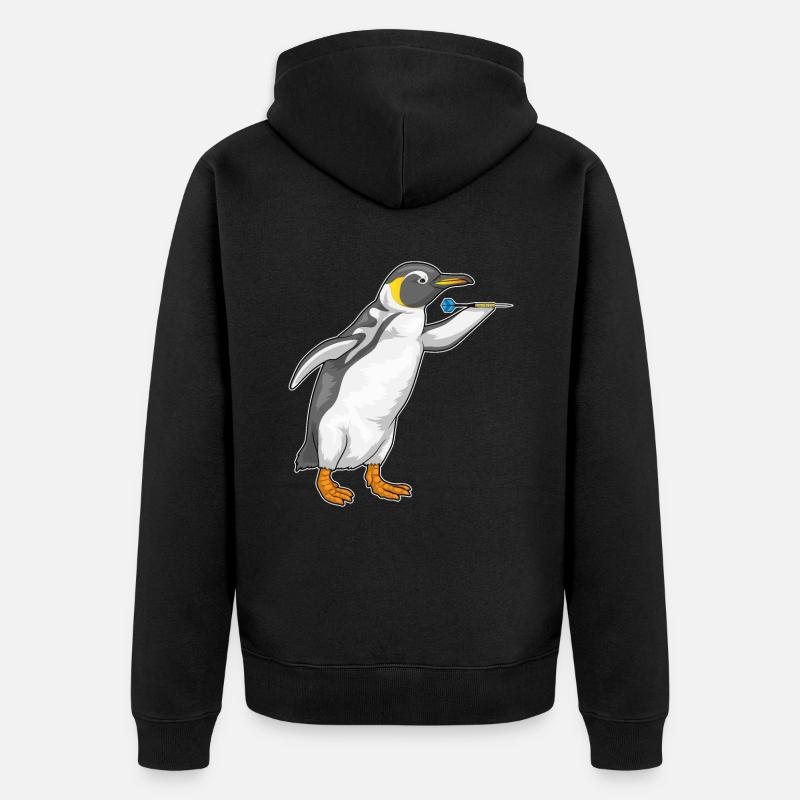 Pingouin Dart Dart - Veste à capuche bio Premium Unisexe - noir