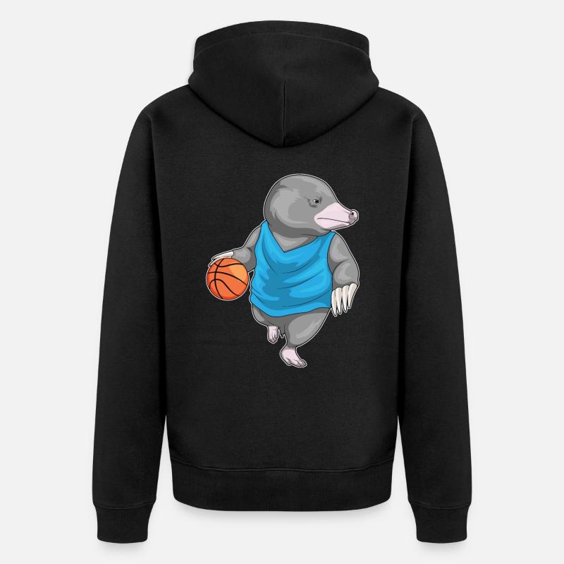 Taupe Basketteur Basketteur - Veste à capuche bio Premium Unisexe - noir