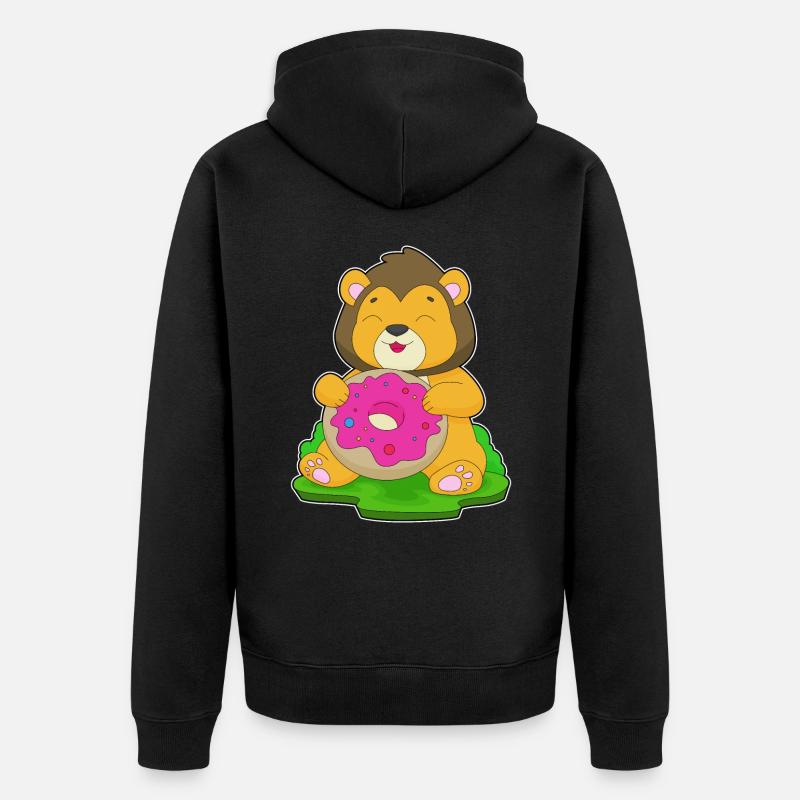 Beignet Lion - Veste à capuche bio Premium Unisexe - noir