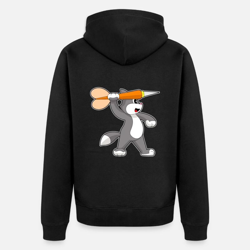 Cat Dart Dart - Veste à capuche bio Premium Unisexe - noir