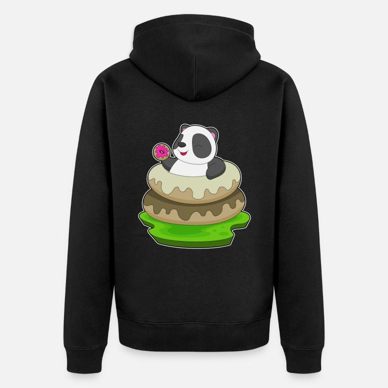 Beignets Panda - Veste à capuche bio Premium Unisexe - noir
