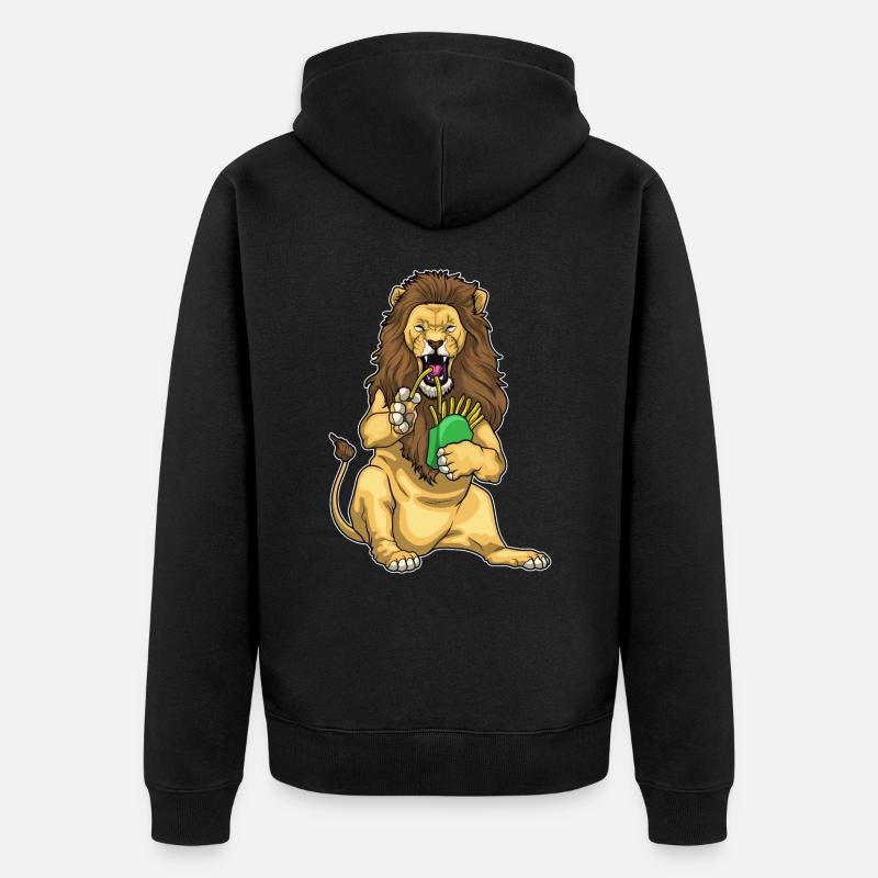 Frites Lion - Veste à capuche bio Premium Unisexe - noir