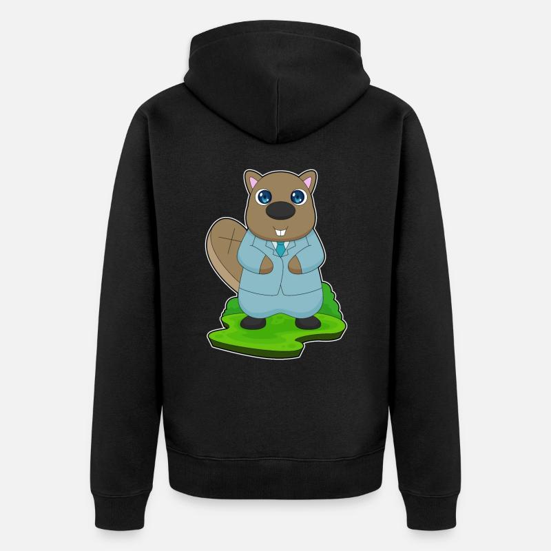 Beaver Groom Costume Mariage - Veste à capuche bio Premium Unisexe - noir