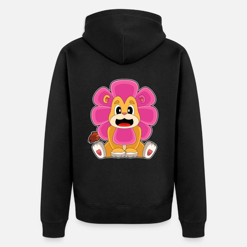 Fleur de lion - Veste à capuche bio Premium Unisexe - noir