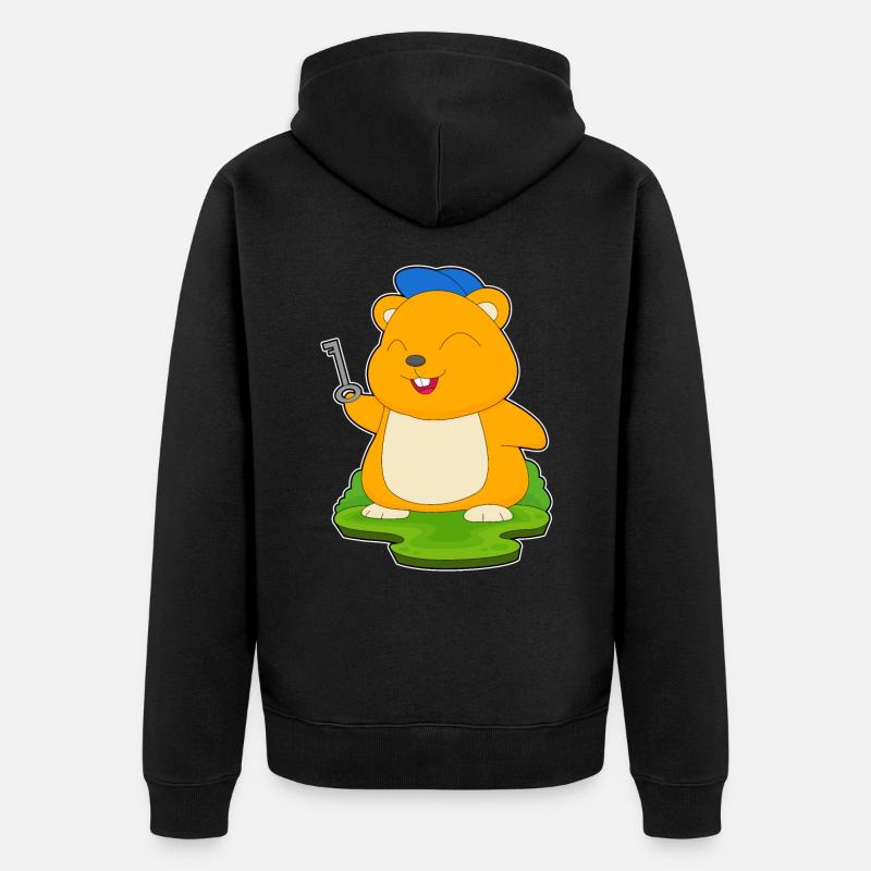 Clé du hamster - Veste à capuche bio Premium Unisexe - noir
