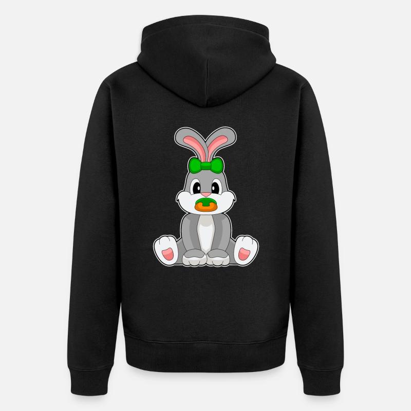 Sucette pour bébé lapin - Veste à capuche bio Premium Unisexe - noir