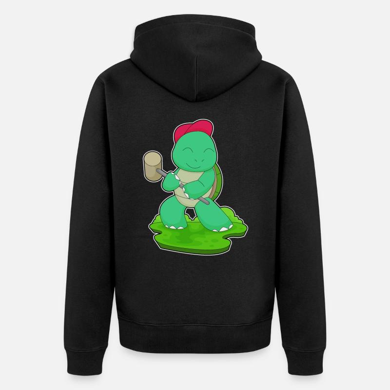 Marteau de tortue - Veste à capuche bio Premium Unisexe - noir