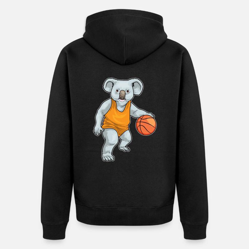 Koala Basketteur Basketteur - Veste à capuche bio Premium Unisexe - noir