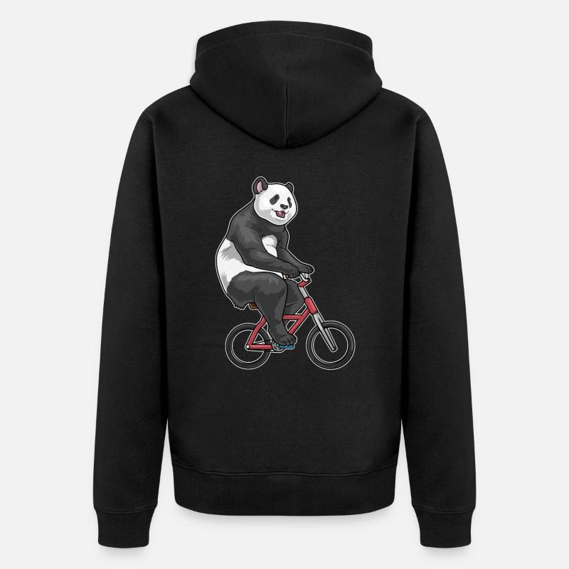 Vélo Panda - Veste à capuche bio Premium Unisexe - noir