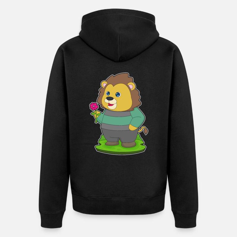 Fleur de lion - Veste à capuche bio Premium Unisexe - noir