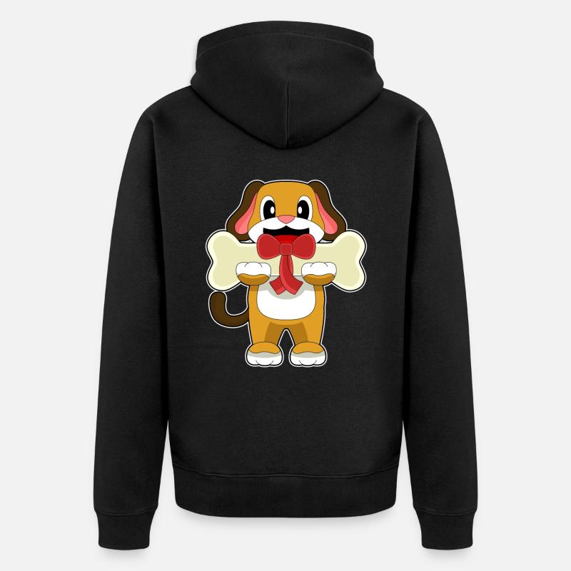 Os de chien - Veste à capuche bio Premium Unisexe - noir