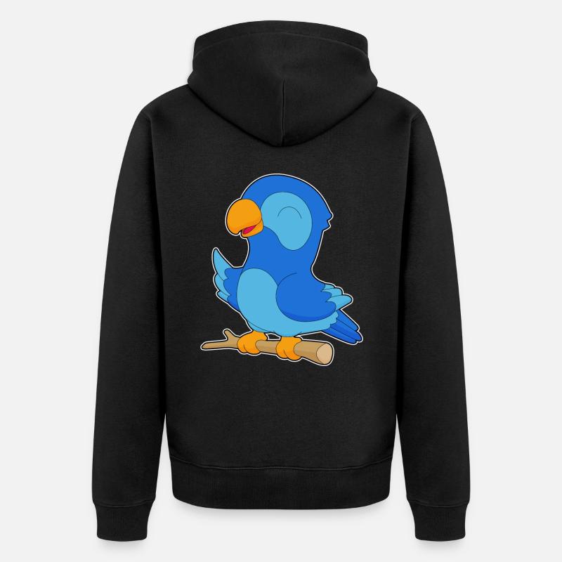 Branche Parrot - Veste à capuche bio Premium Unisexe - noir