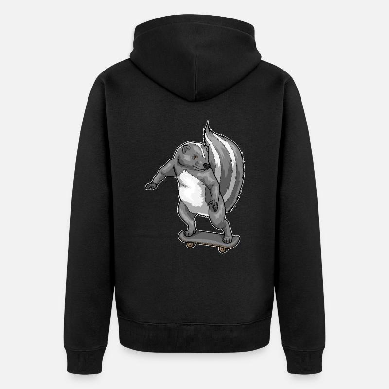 Skunk Skater Skateboard - Veste à capuche bio Premium Unisexe - noir