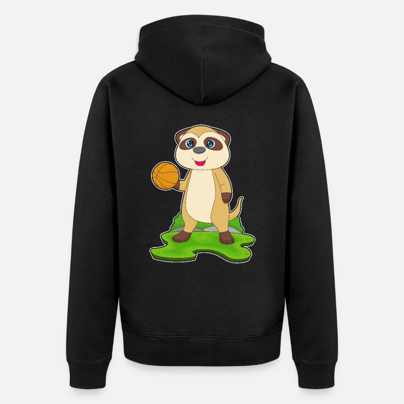 Meerkat Basketteur Basketteur - Veste à capuche bio Premium Unisexe - noir