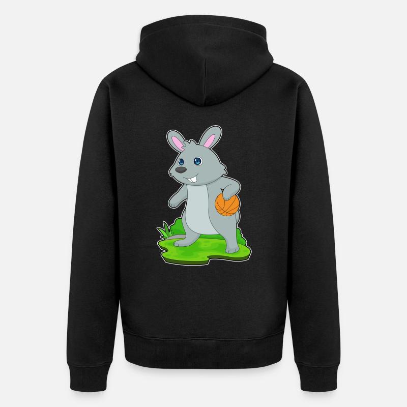 Bunny Basketteur Basketteur - Veste à capuche bio Premium Unisexe - noir