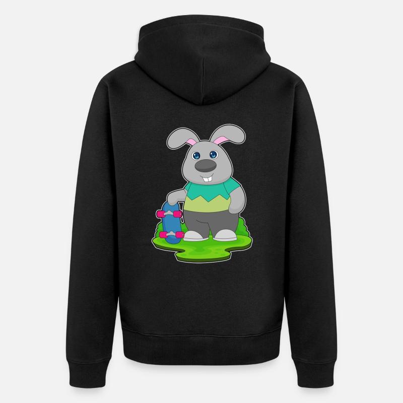 Bunny Skater Skateboard - Veste à capuche bio Premium Unisexe - noir