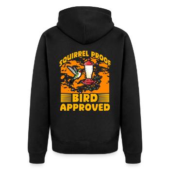 Résistant aux écureuils Approuvé par les oiseaux - Veste à capuche bio Premium Unisexe - noir - Dos - Nico (187cm)