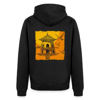 alimentation des oiseaux - Veste à capuche bio Premium Unisexe - noir - Dos - Nico (187cm)