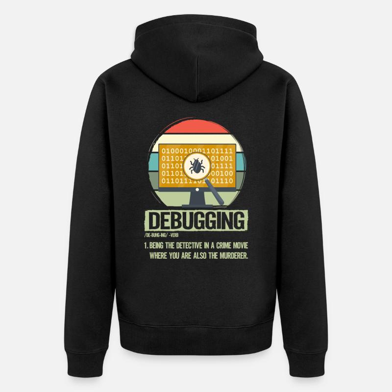 Débogage - Veste à capuche bio Premium Unisexe - noir