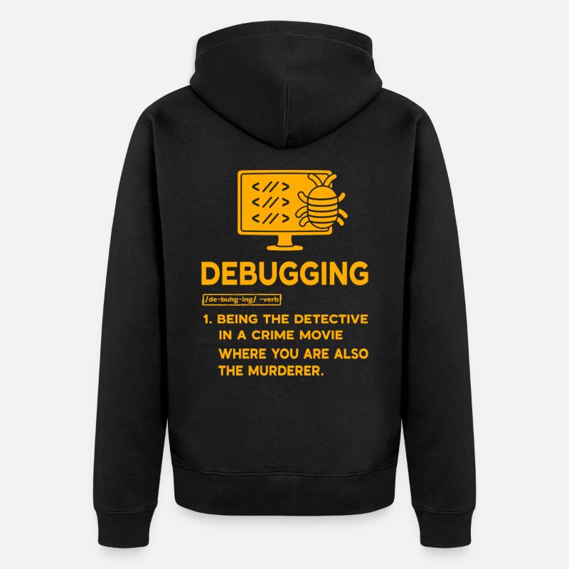 Debuggen - Unisex Premium Bio Zip Hoodie - Schwarz