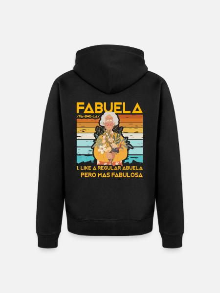 Fabuela - Unisex Premium Organic Zip Hoodie - black