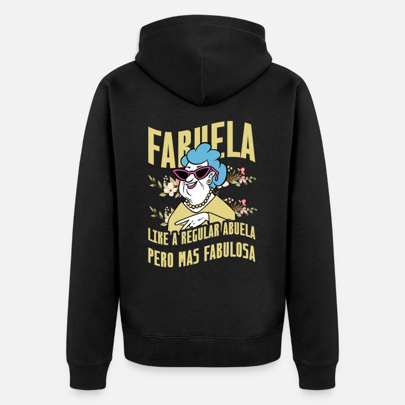 Fabuela - Unisex Premium Bio Zip Hoodie - Schwarz