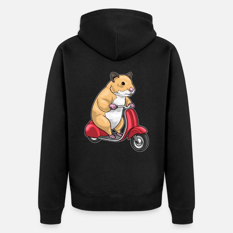Hamster Scooter - Veste à capuche bio Premium Unisexe - noir