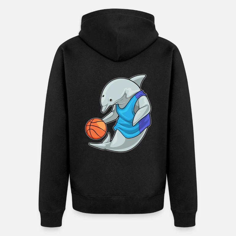 Dolphin Basketteur Basketteur - Veste à capuche bio Premium Unisexe - noir