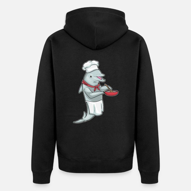 Cuisson à la poêle Dolphin - Veste à capuche bio Premium Unisexe - noir